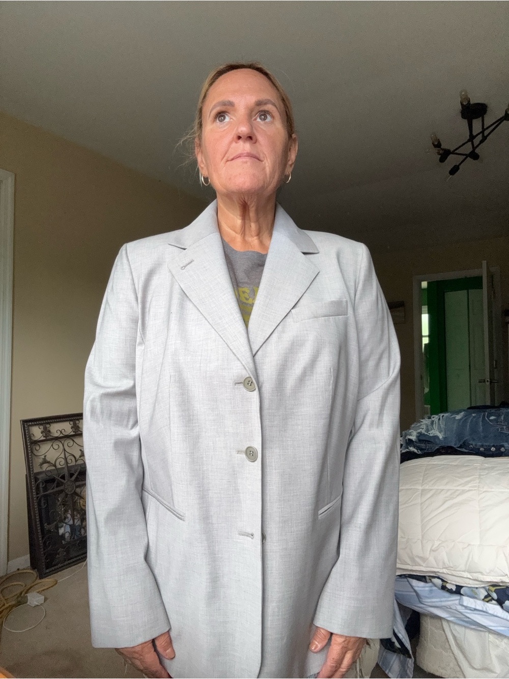 Talbots Gray Women's Blazer Jacket - Picture 2 of 7